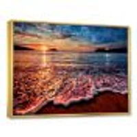 Peaceful Evening Beach View  Canvas Art Print