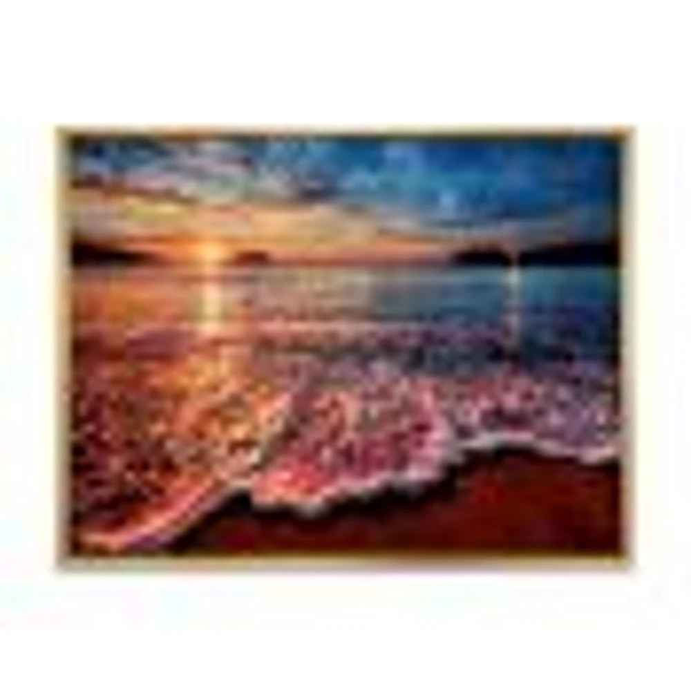 Peaceful Evening Beach View  Canvas Art Print