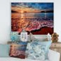 Peaceful Evening Beach View  Canvas Art Print