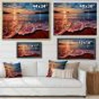 Peaceful Evening Beach View  Canvas Art Print