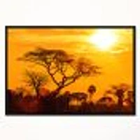 Orange Glow of African Sunset  Wall Art