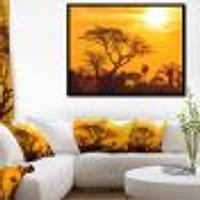 Orange Glow of African Sunset  Wall Art