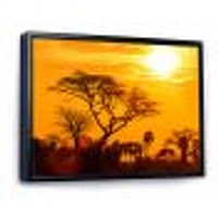 Orange Glow of African Sunset  Wall Art