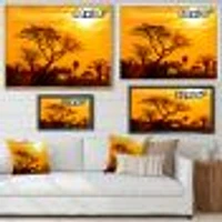 Orange Glow of African Sunset  Wall Art