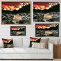 Rocky Mountain River at Sunset  Wall Art