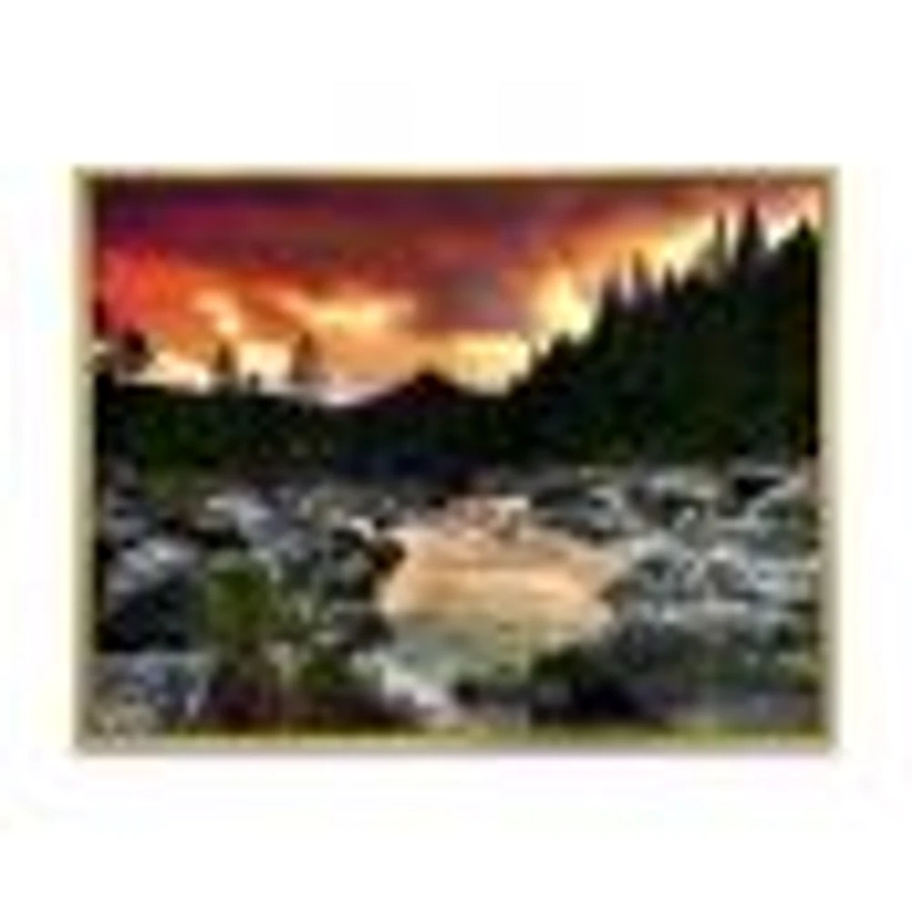 Rocky Mountain River at Sunset  Wall Art