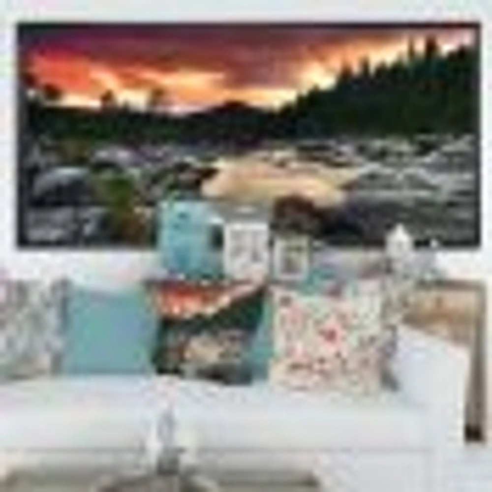 Rocky Mountain River at Sunset  Wall Art