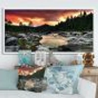 Rocky Mountain River at Sunset  Wall Art