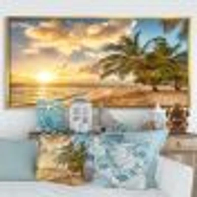 Gorgeous Beach of Island Barbados  Canvas Wall Art Print