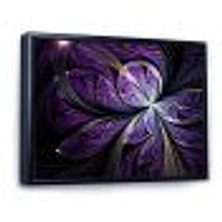 Glittering Purple Fractal Flower  Canvas Art Print