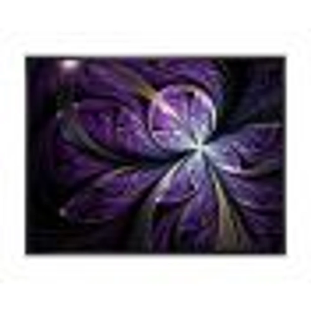 Toile  imprimée « Glittering Purple Fractal Flower »