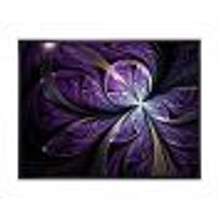 Glittering Purple Fractal Flower  Canvas Art Print