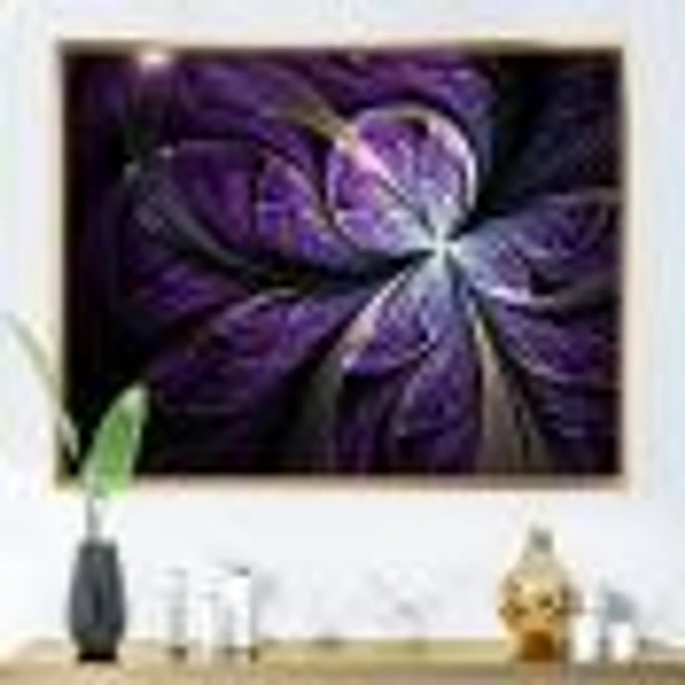 Toile  imprimée « Glittering Purple Fractal Flower »