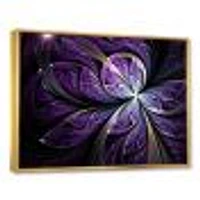 Glittering Purple Fractal Flower  Canvas Art Print