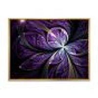 Glittering Purple Fractal Flower  Canvas Art Print