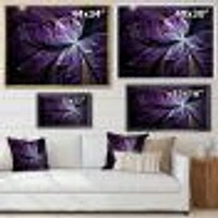 Glittering Purple Fractal Flower  Canvas Art Print