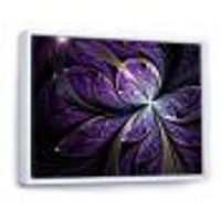 Glittering Purple Fractal Flower  Canvas Art Print