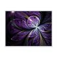 Toile  imprimée « Glittering Purple Fractal Flower »