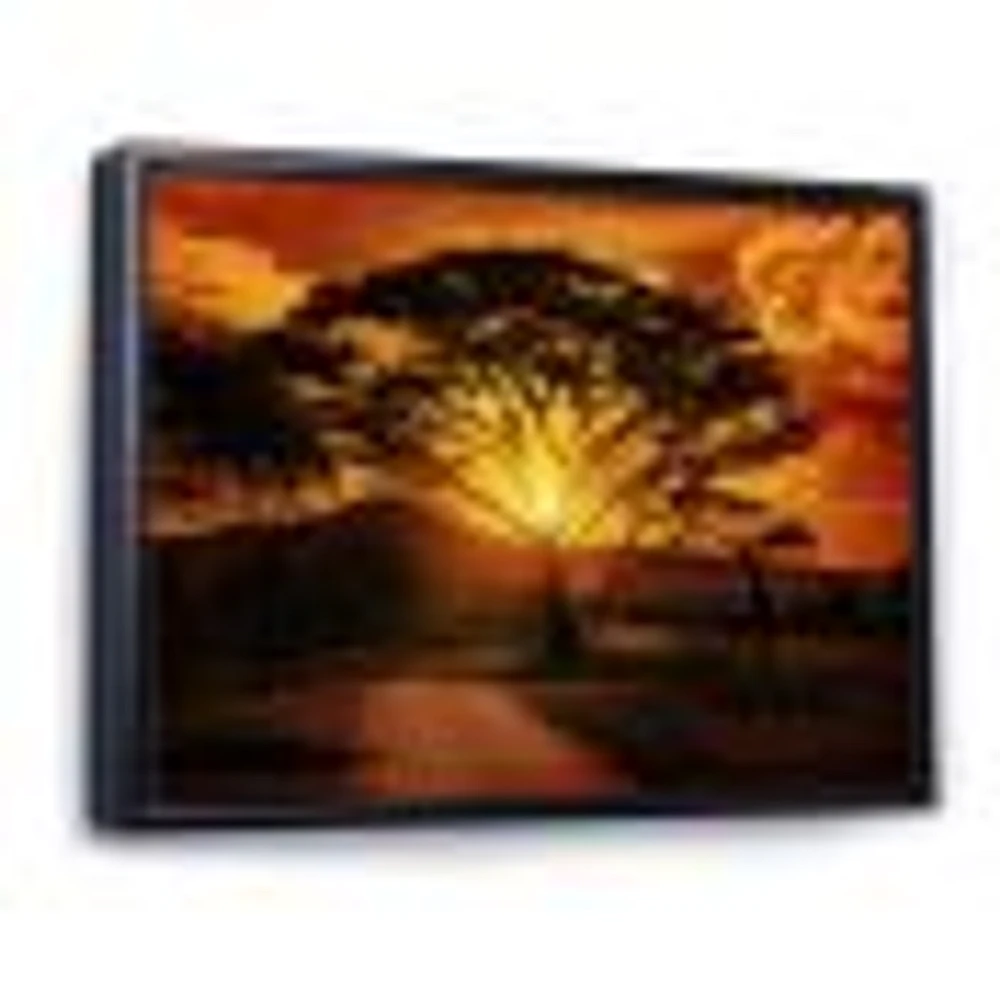 Toile « African Sunset with Lonely Tree