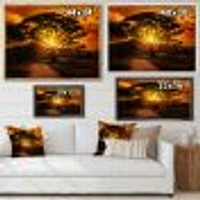 African Sunset with Lonely Tree  Wall Art