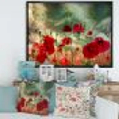 Toile imprimée « Wild Red Poppy Flowers Sky »