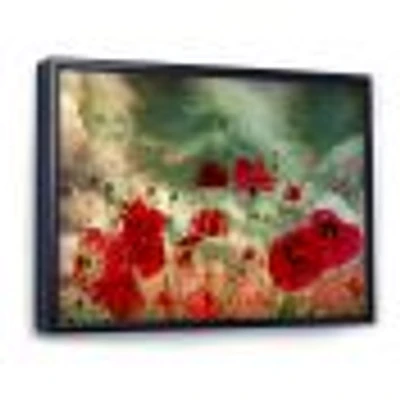 Toile imprimée « Wild Red Poppy Flowers Sky »