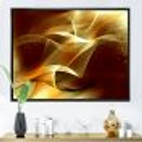 Light Yellow Abstract Fractal Design  Canvas Art