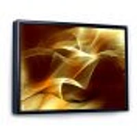 Light Yellow Abstract Fractal Design  Canvas Art