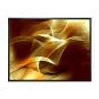 Light Yellow Abstract Fractal Design  Canvas Art