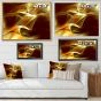 Light Yellow Abstract Fractal Design  Canvas Art