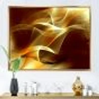 Light Yellow Abstract Fractal Design  Canvas Art