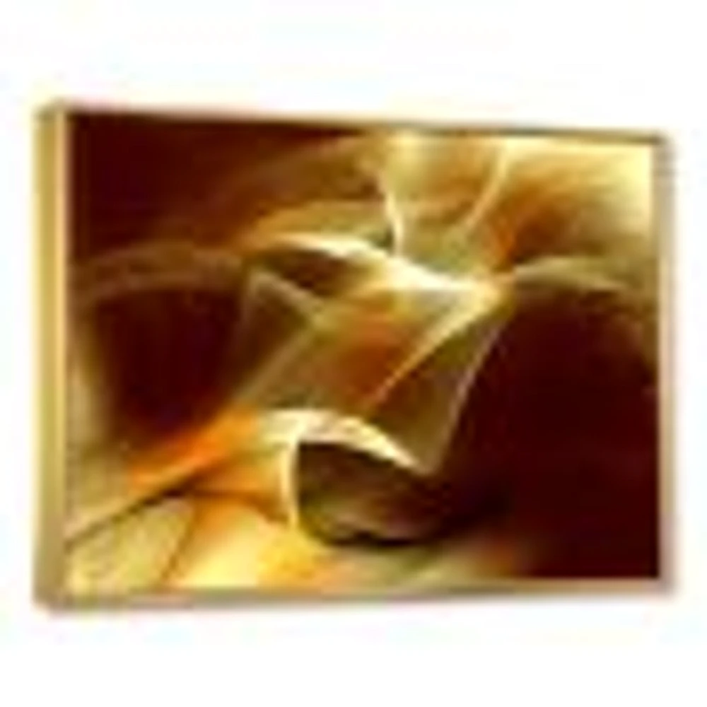 Light Yellow Abstract Fractal Design  Canvas Art