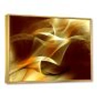 Light Yellow Abstract Fractal Design  Canvas Art