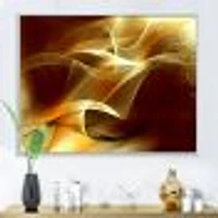 Light Yellow Abstract Fractal Design  Canvas Art