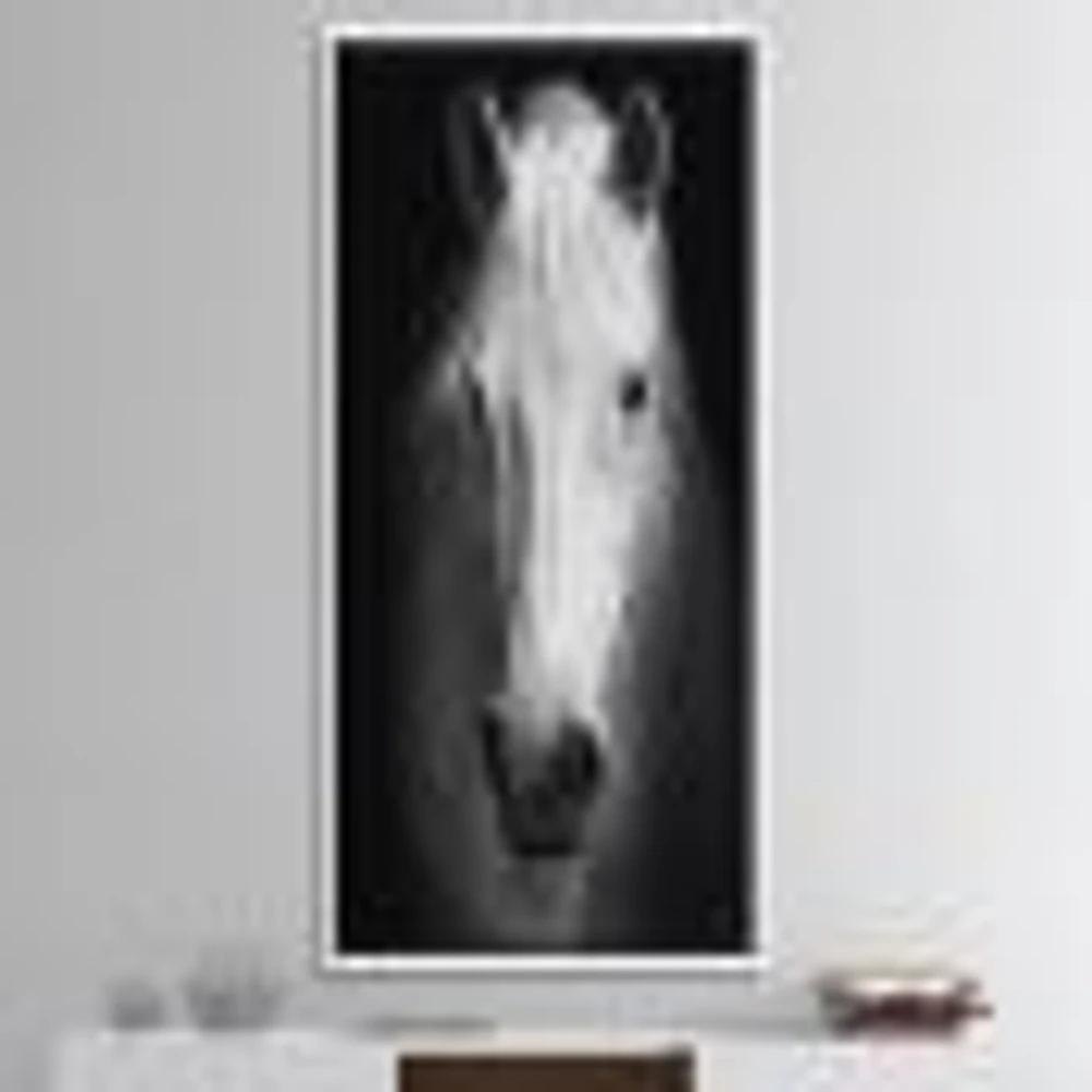 Toile « White Horse Black and »