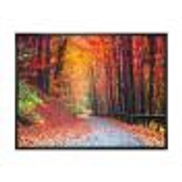 Toile « Road Beautiful Autumn Forest »