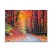 Toile « Road Beautiful Autumn Forest »