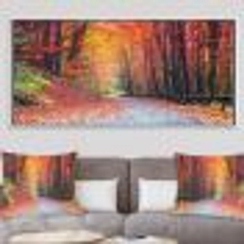 Toile « Road Beautiful Autumn Forest »