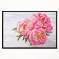 Bunch of Peony Flowers Vase  Wall Art