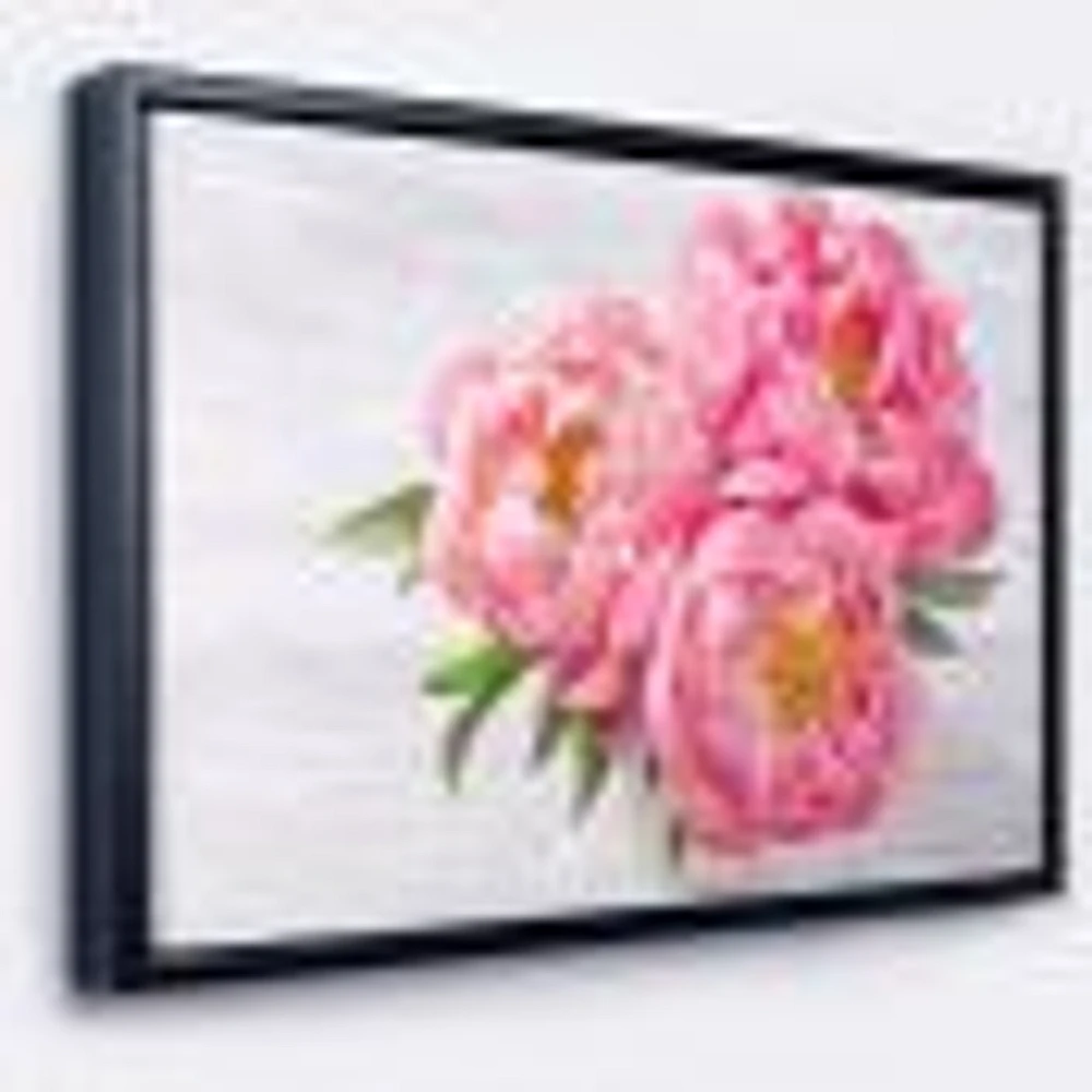 Bunch of Peony Flowers Vase  Wall Art