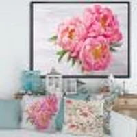 Bunch of Peony Flowers Vase  Wall Art