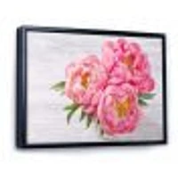 Bunch of Peony Flowers Vase  Wall Art