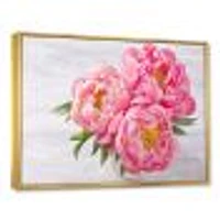 Bunch of Peony Flowers Vase  Wall Art