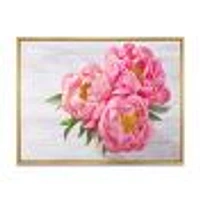 Bunch of Peony Flowers Vase  Wall Art