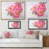 Bunch of Peony Flowers Vase  Wall Art