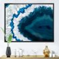 Blue Brazilian Geode Canvas Wall Art Print