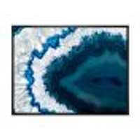 Blue Brazilian Geode Canvas Wall Art Print