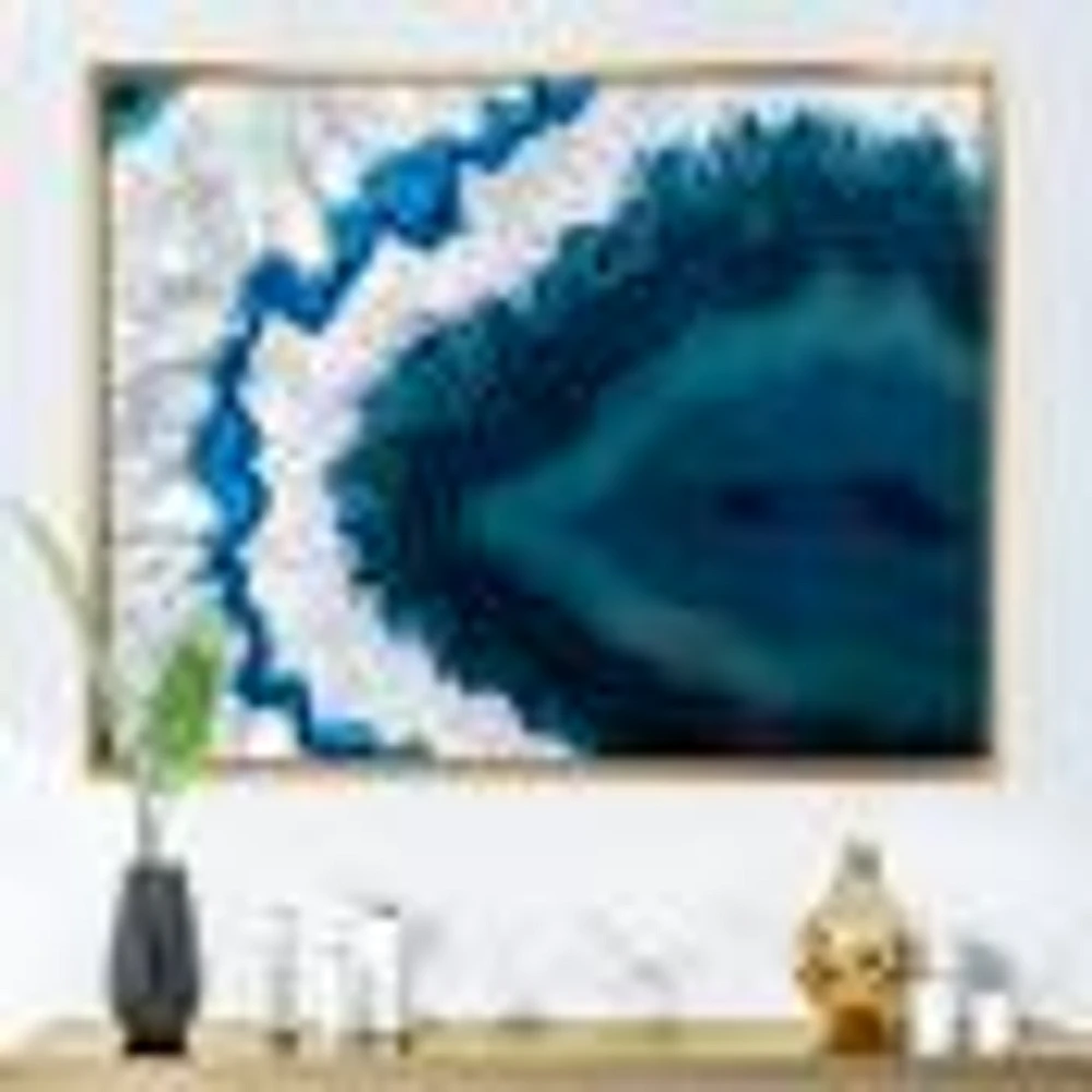 Blue Brazilian Geode Canvas Wall Art Print