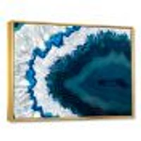 Blue Brazilian Geode Canvas Wall Art Print