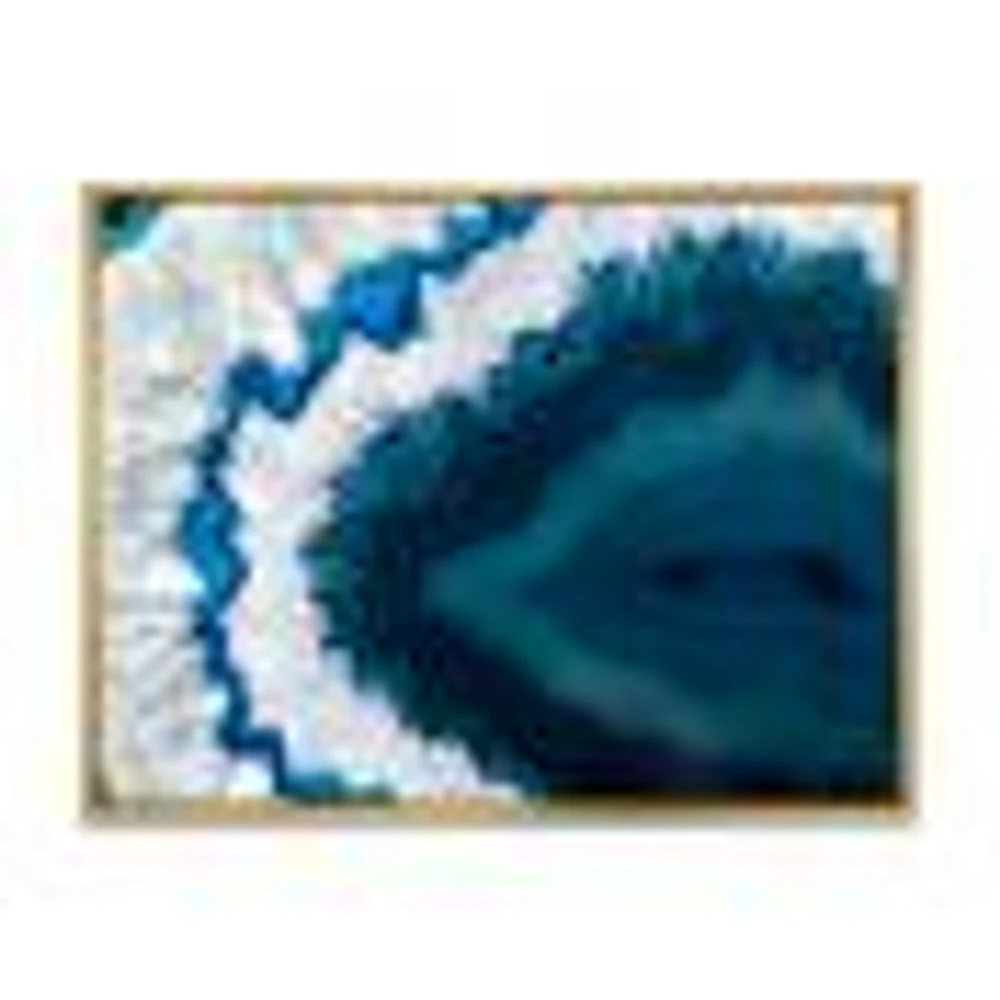 Blue Brazilian Geode Canvas Wall Art Print